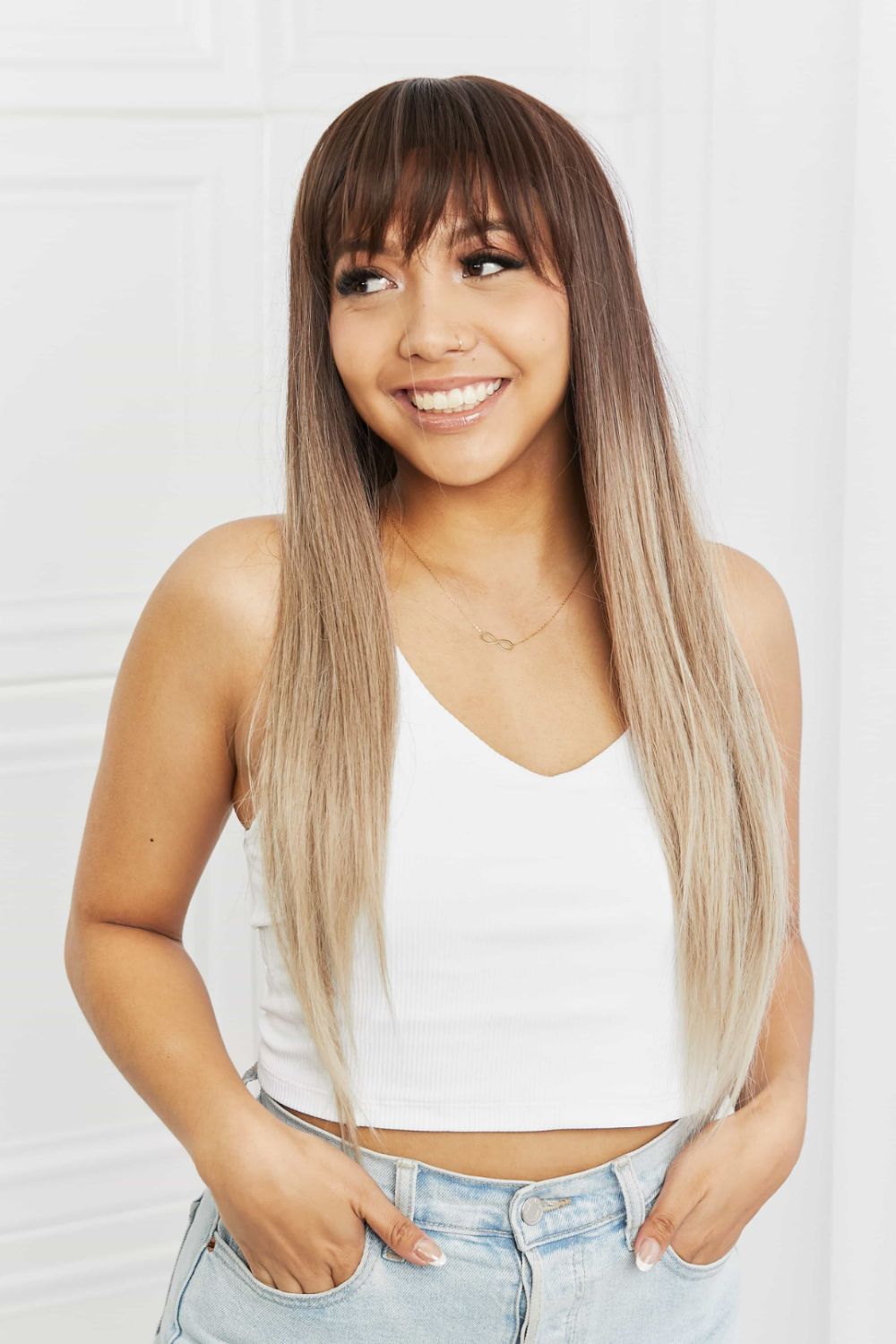 Long Straight Synthetic Wigs 26'' by Trendsi