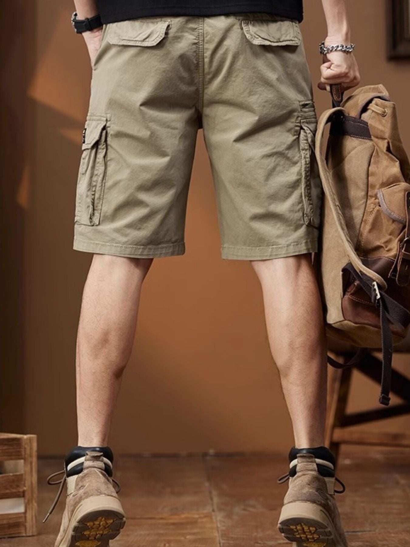 Men's Plus Size Casual Cargo Shorts by Trendsi