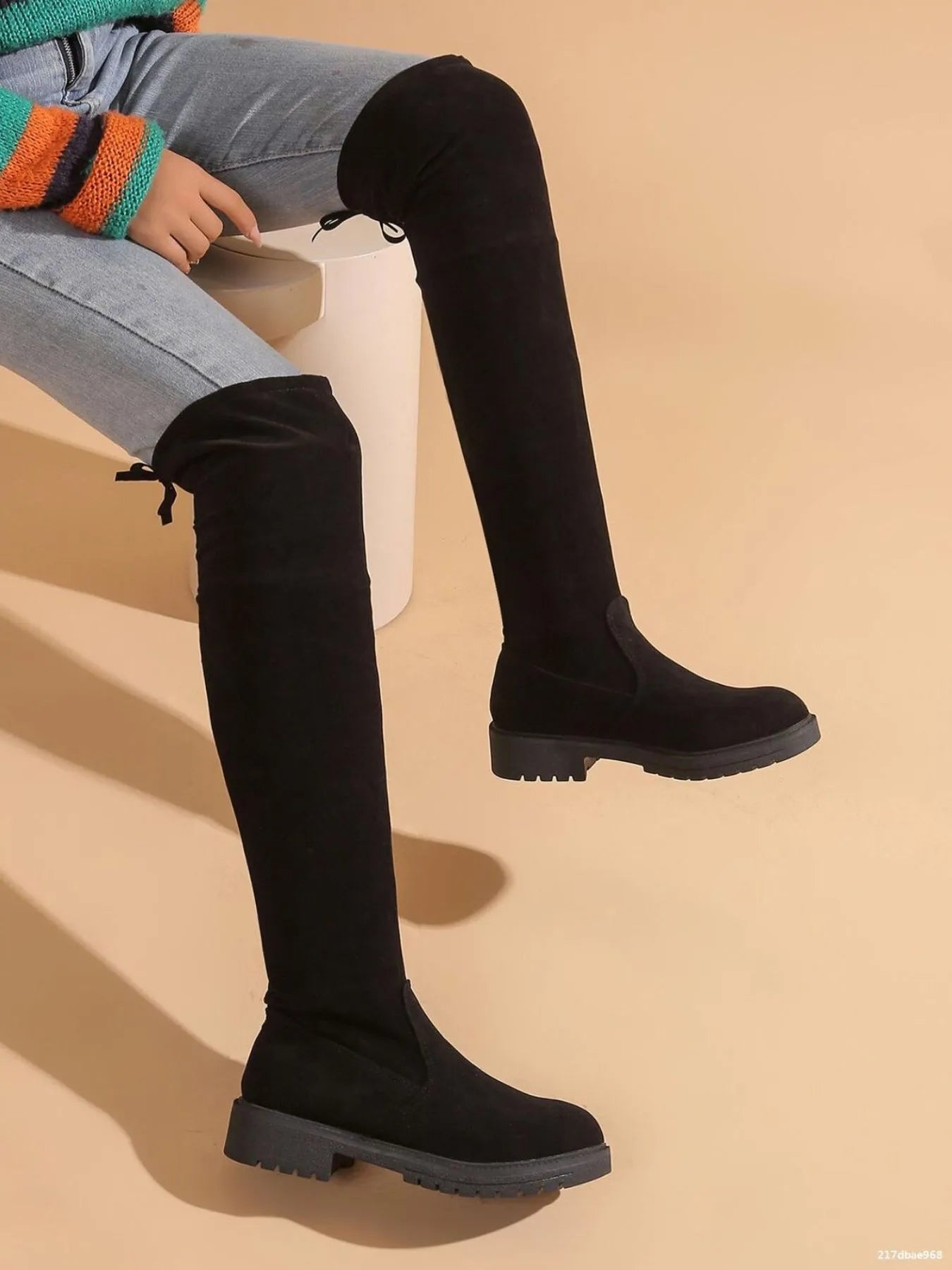 Over-the-Knee Block Heel Boots by Trendsi