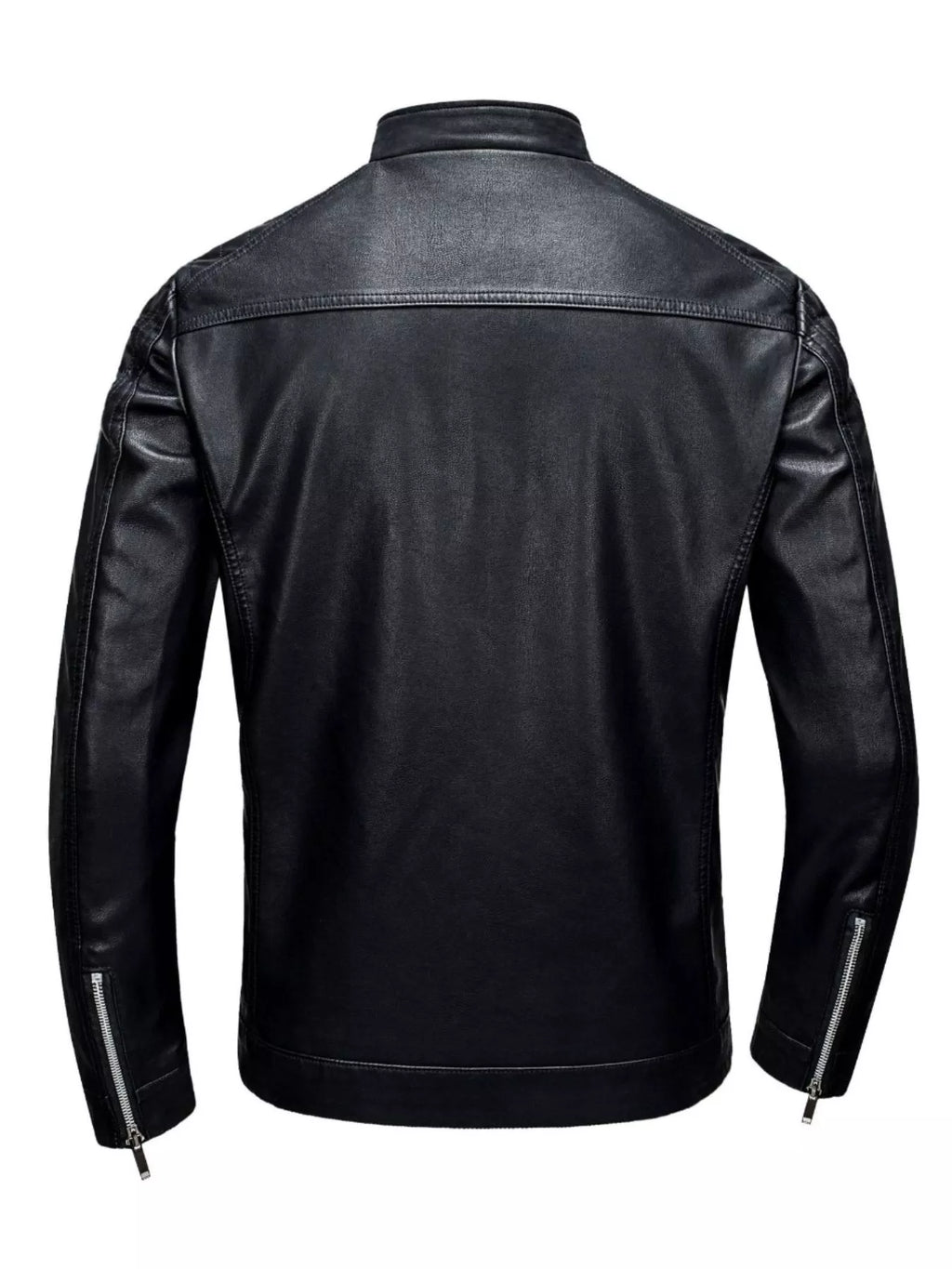 Men's Plus Size Zip Up Long Sleeve Jacket by Trendsi