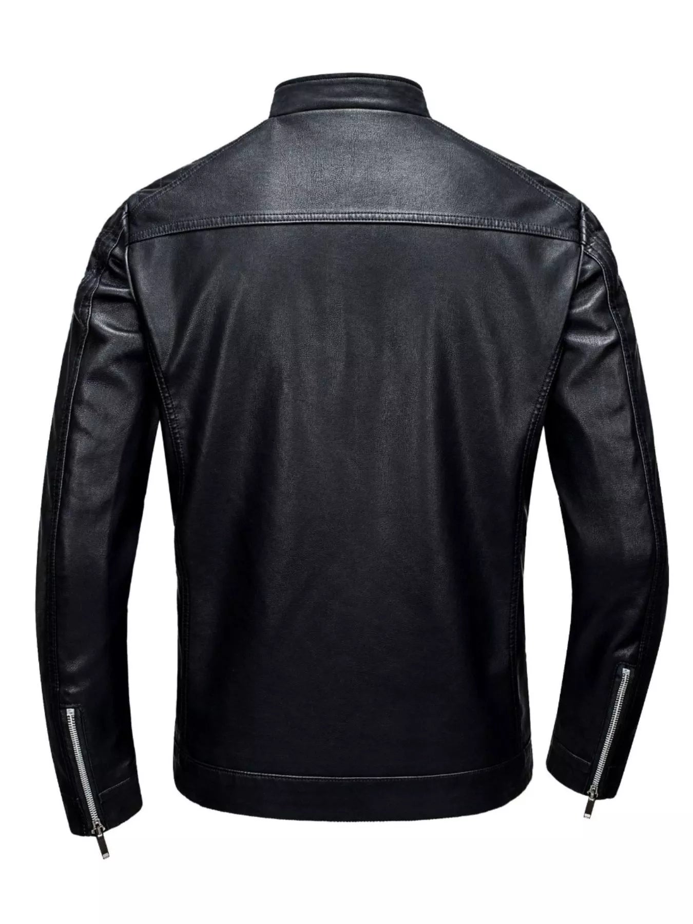 Men's Plus Size Zip Up Long Sleeve Jacket by Trendsi