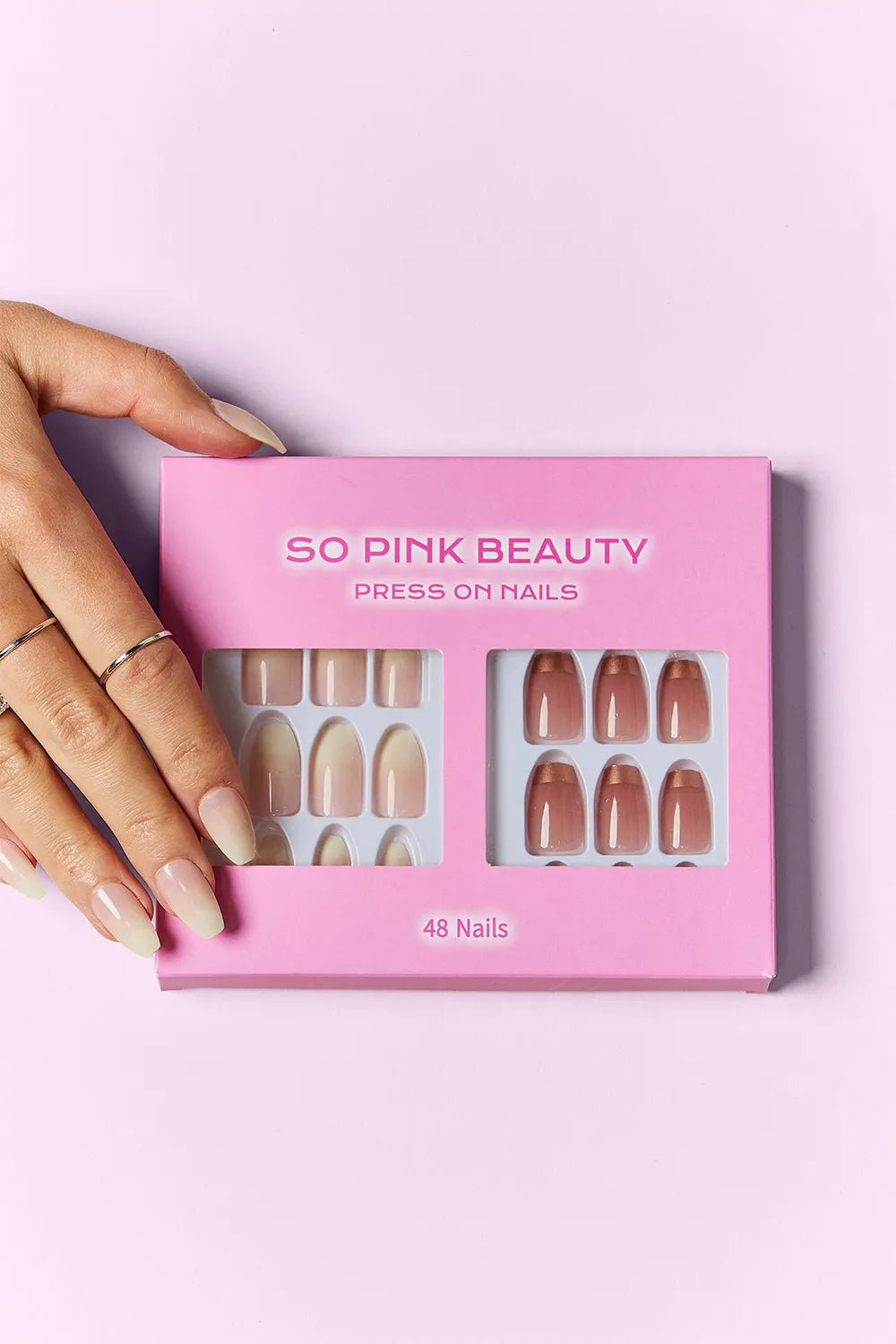 SO PINK BEAUTY Press On Nails 2 Packs by Trendsi