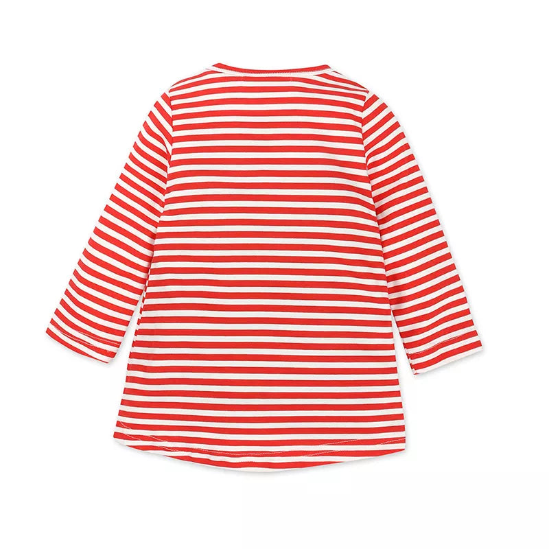 Children's Striped Long Sleeve Dress by Trendsi