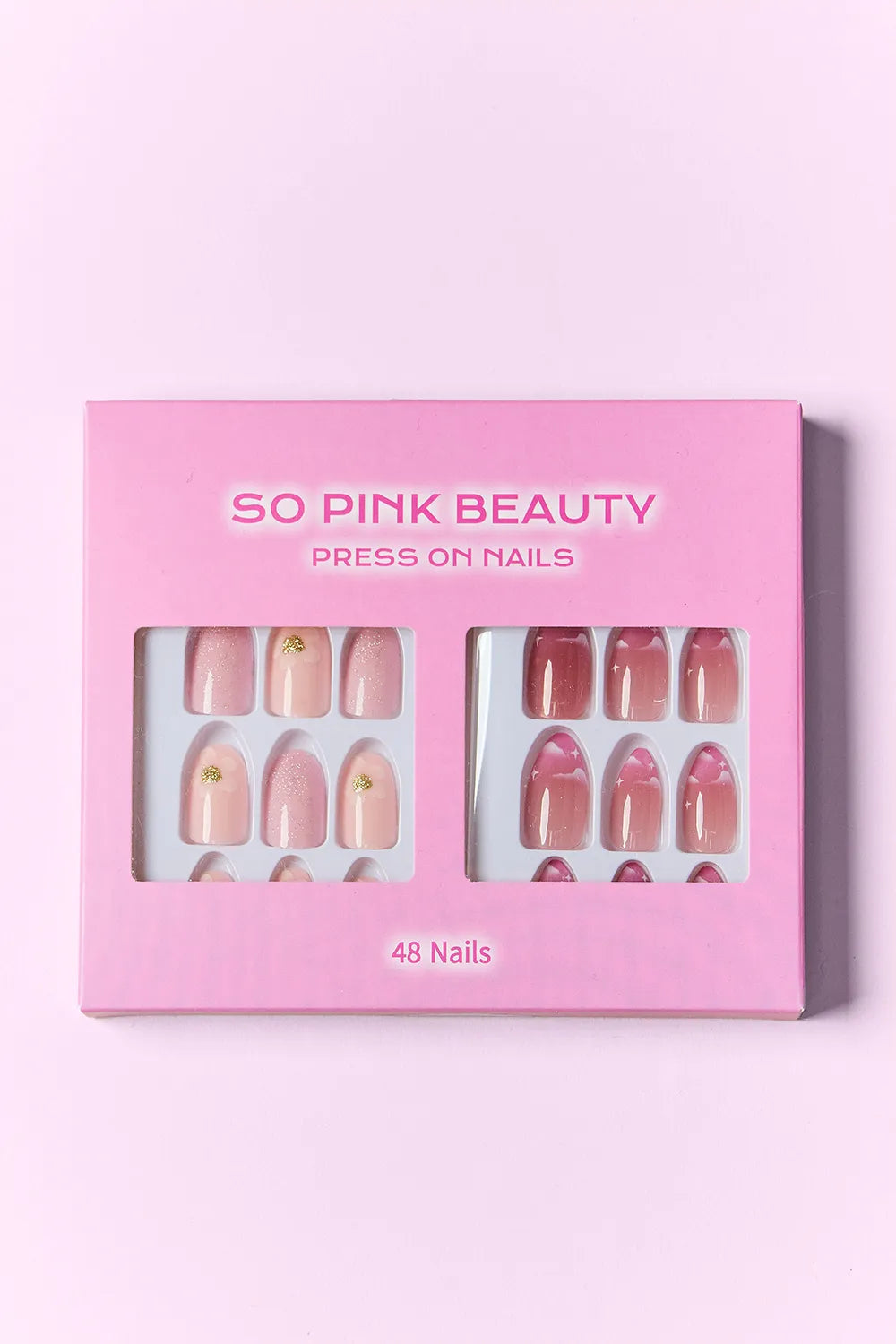 SO PINK BEAUTY Press On Nails 2 Packs by Trendsi