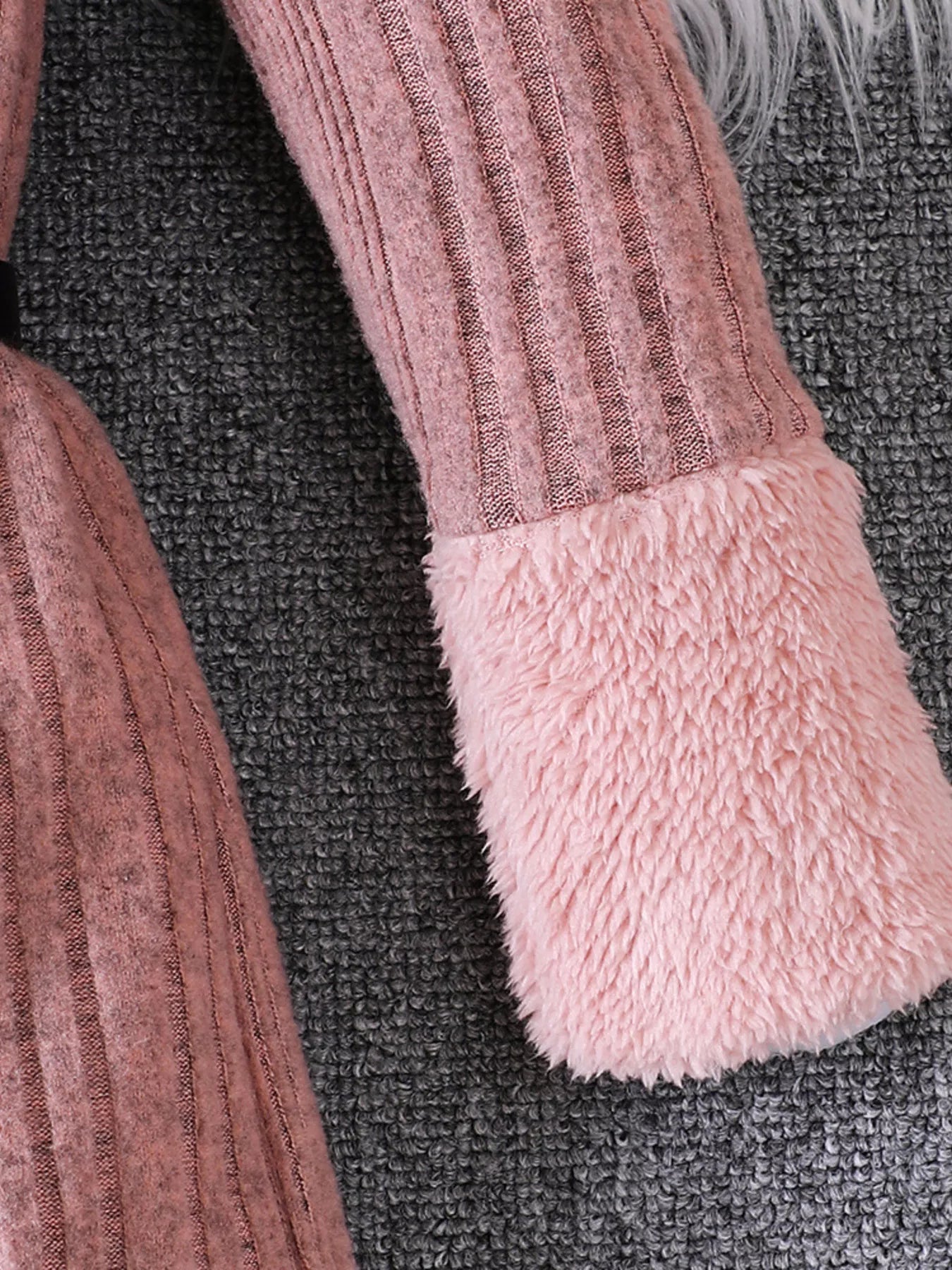 Children's Ribbed Knit Long Sleeve Dress by Trendsi