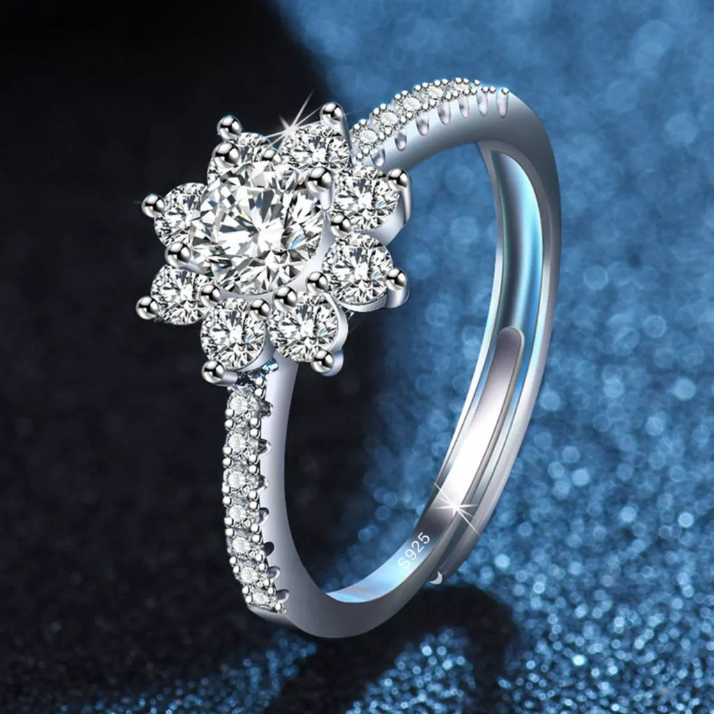 1 Carat Moissanite 925 Sterling Silver Ring by Trendsi