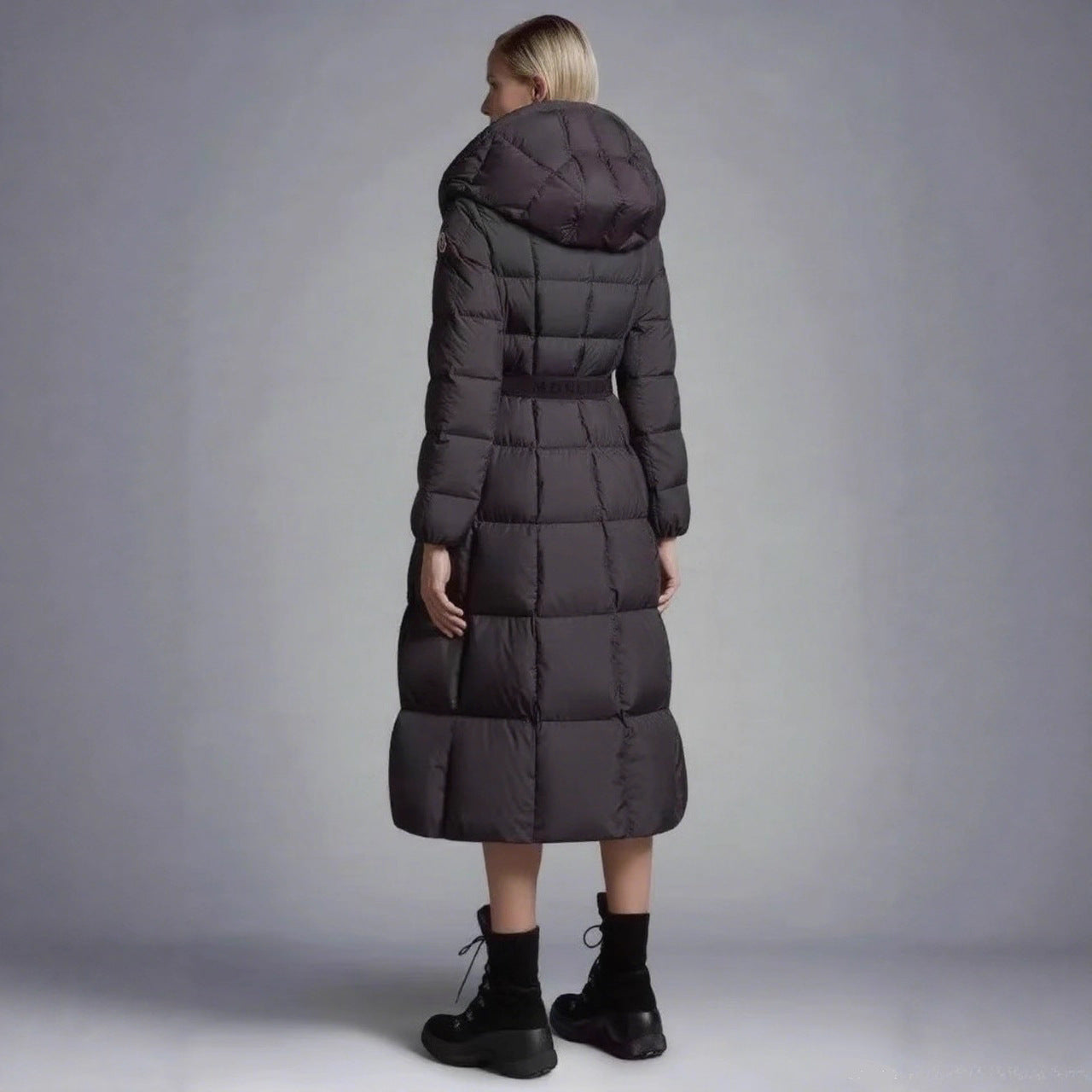 Long Casual Hooded Warm White Duck Down Jacket by DC-THE CEO