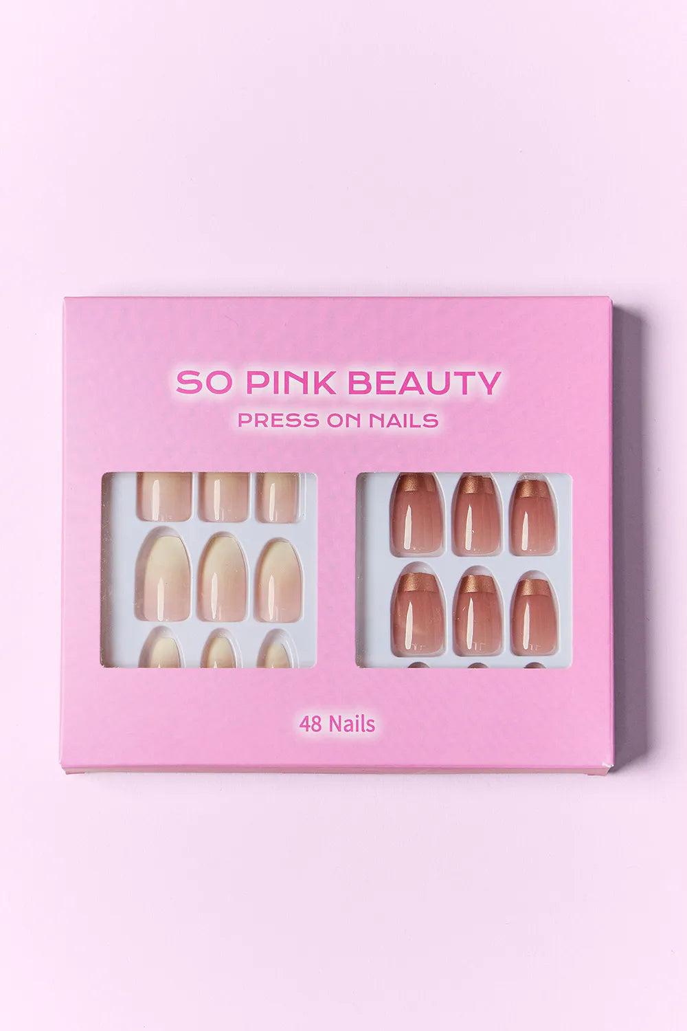 SO PINK BEAUTY Press On Nails 2 Packs by Trendsi