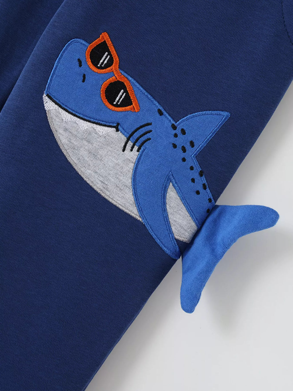 Children's Shark Applique Joggers by Trendsi
