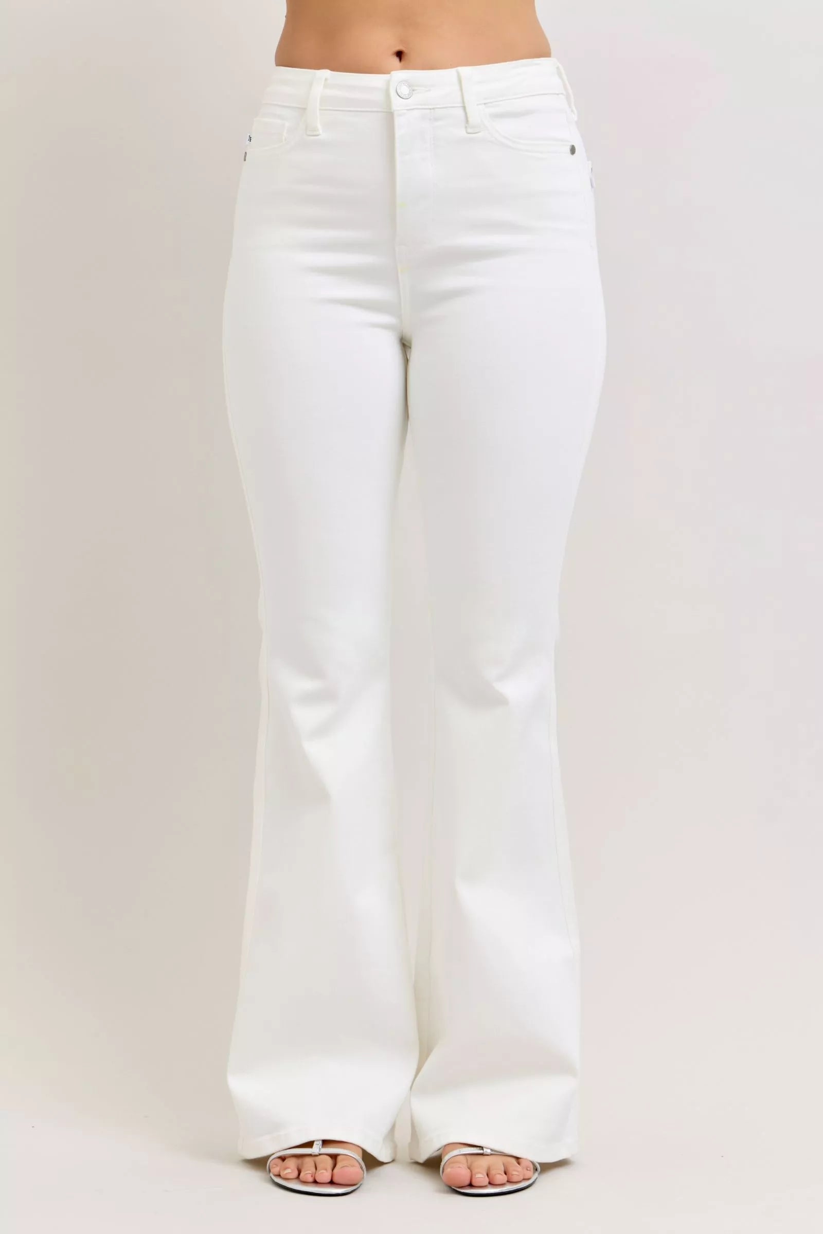 Judy Blue High-Waisted Tummy Control Flare Jeans by Trendsi