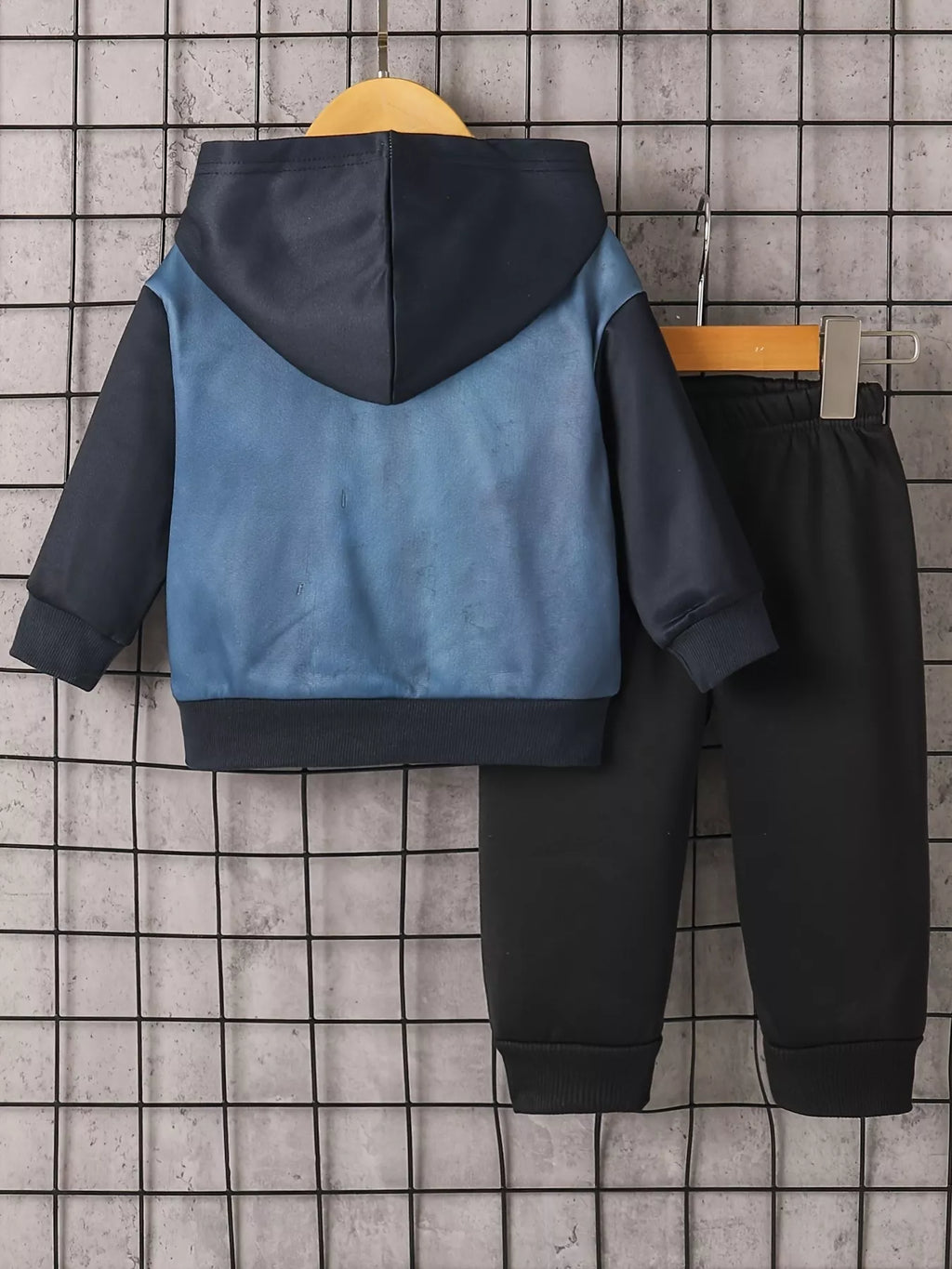 Children's Button Up Hooded Jacket & Pants Set by Trendsi