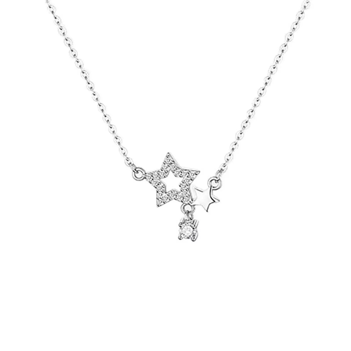 925 Sterling Silver Star Necklace by Trendsi
