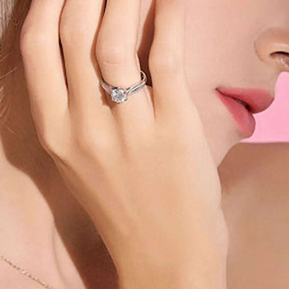1 Carat Moissanite 925 Sterling Silver Ring by Trendsi