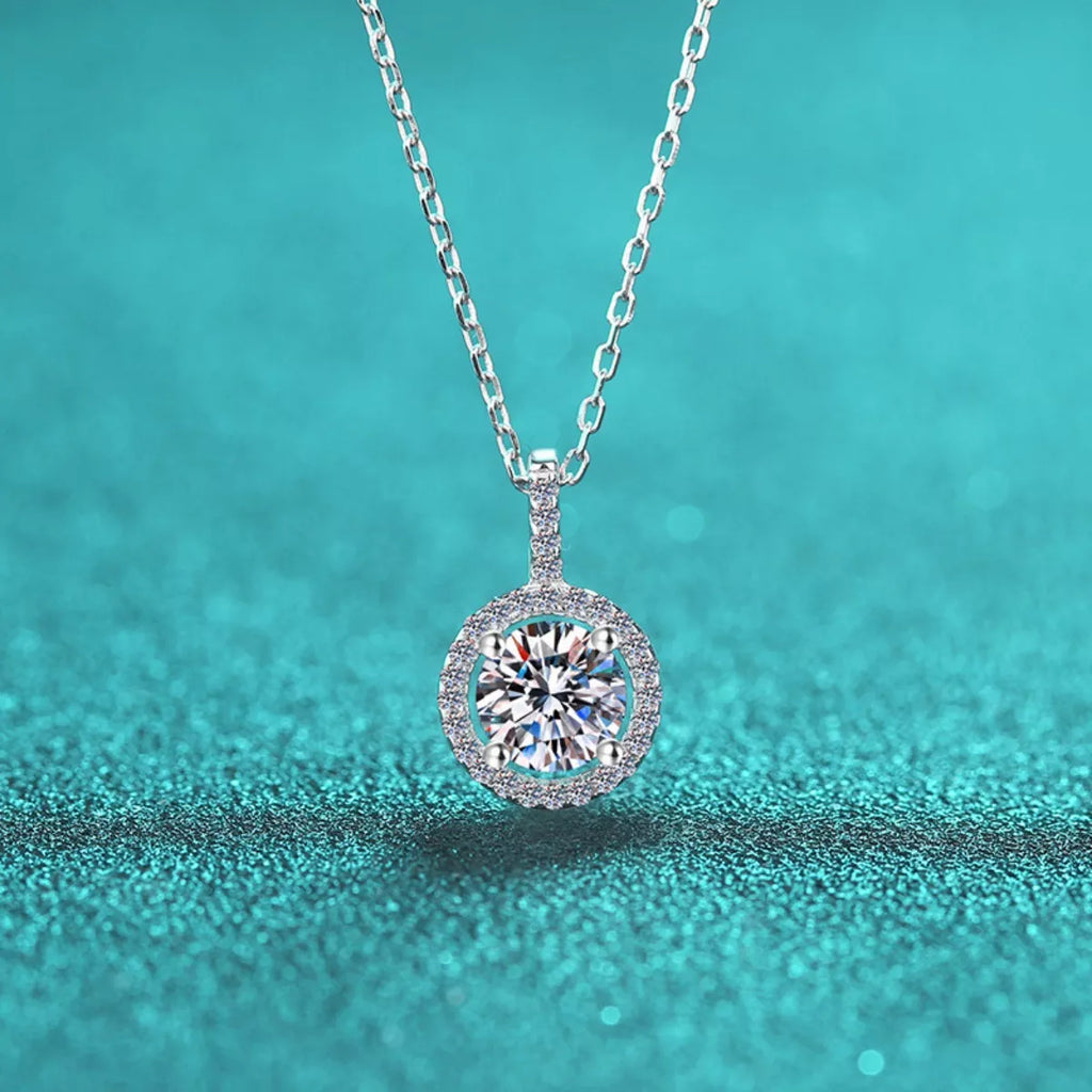 2 Carat Moissanite Pendant Necklace by Trendsi