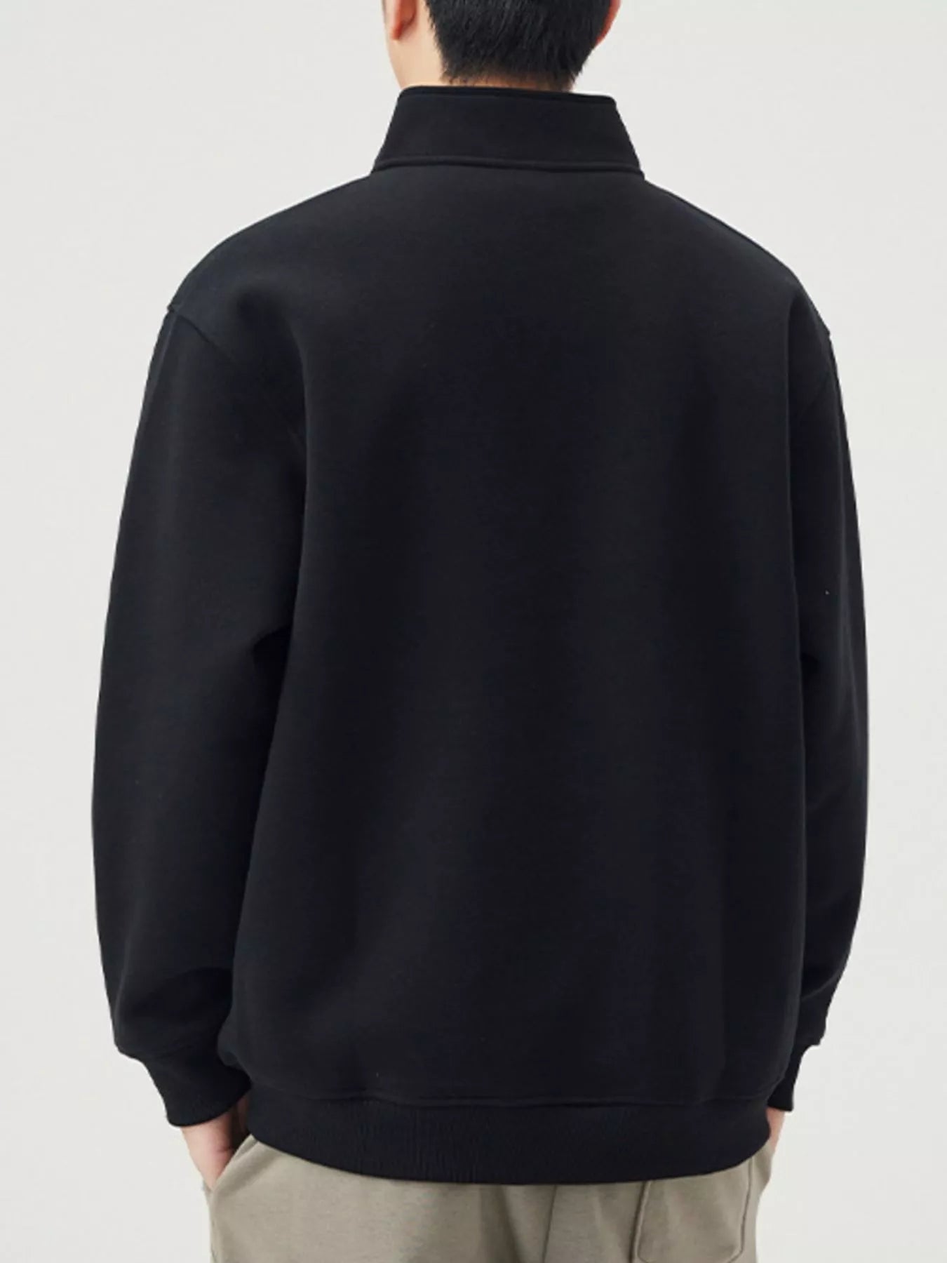 Men's Plus Size Button Detail Long Sleeve Sweatshirt by Trendsi