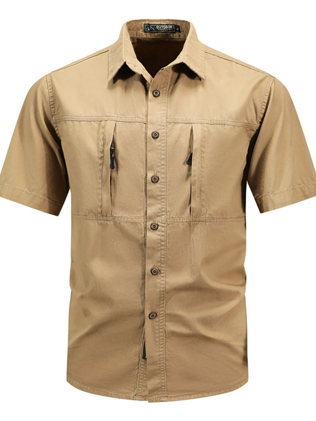 Men's Plus Size Casual Short Sleeve Shirt by Trendsi