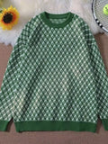 Men's Full Size Round Neck Long Sleeve Sweater Plus Size by Trendsi