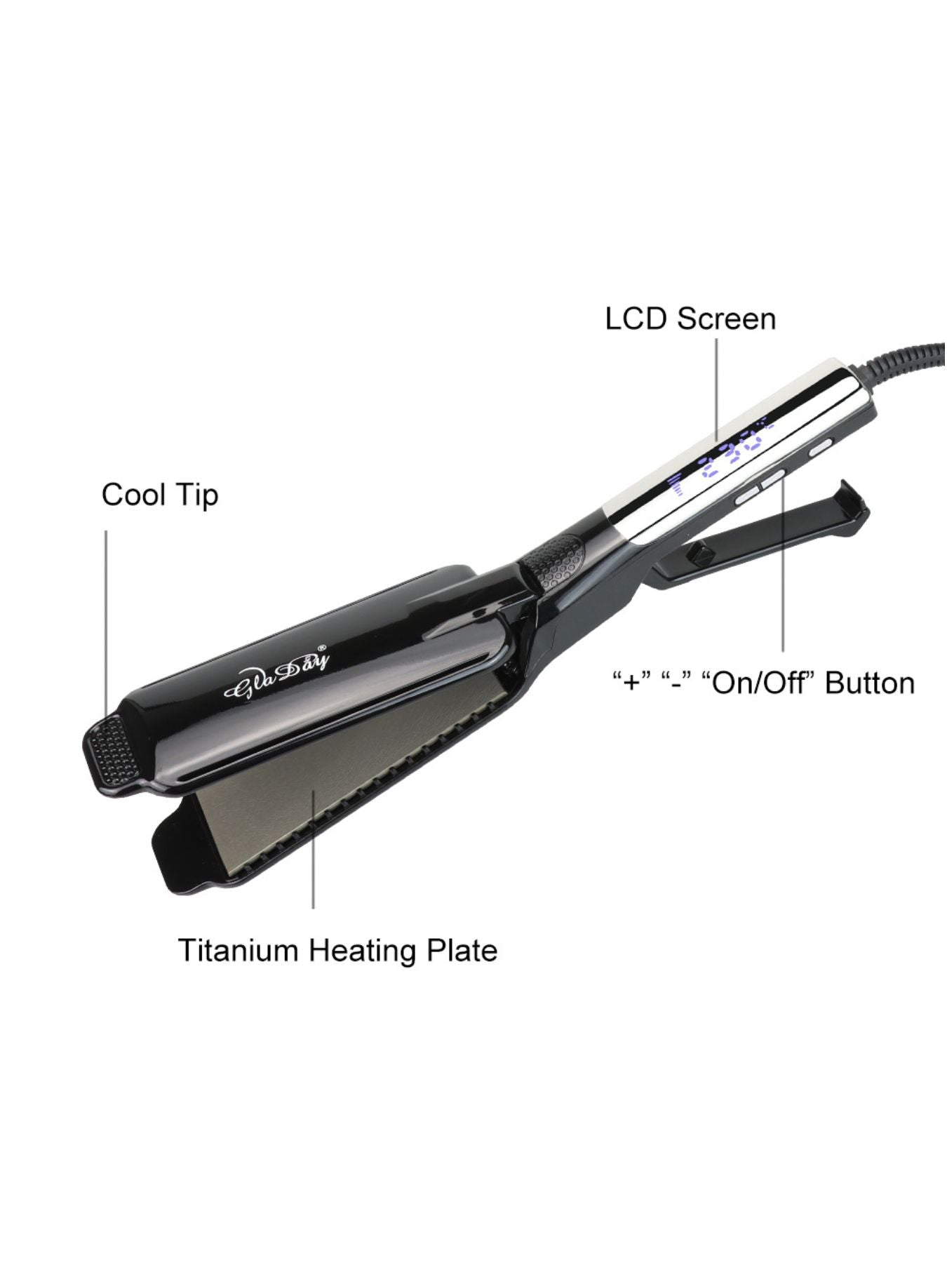Professional Ceramic Tourmaline Hair Straightener by Trendsi