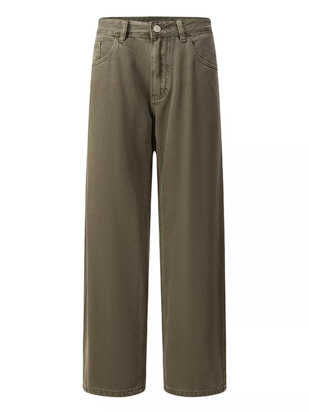 Men's Vintage Wash Wide Leg Jeans by Trendsi