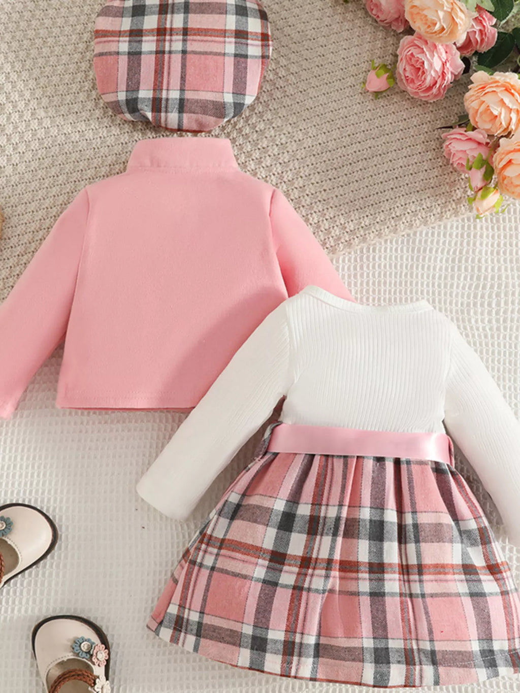 Children's Plaid 3-Piece Outfit Set by Trendsi