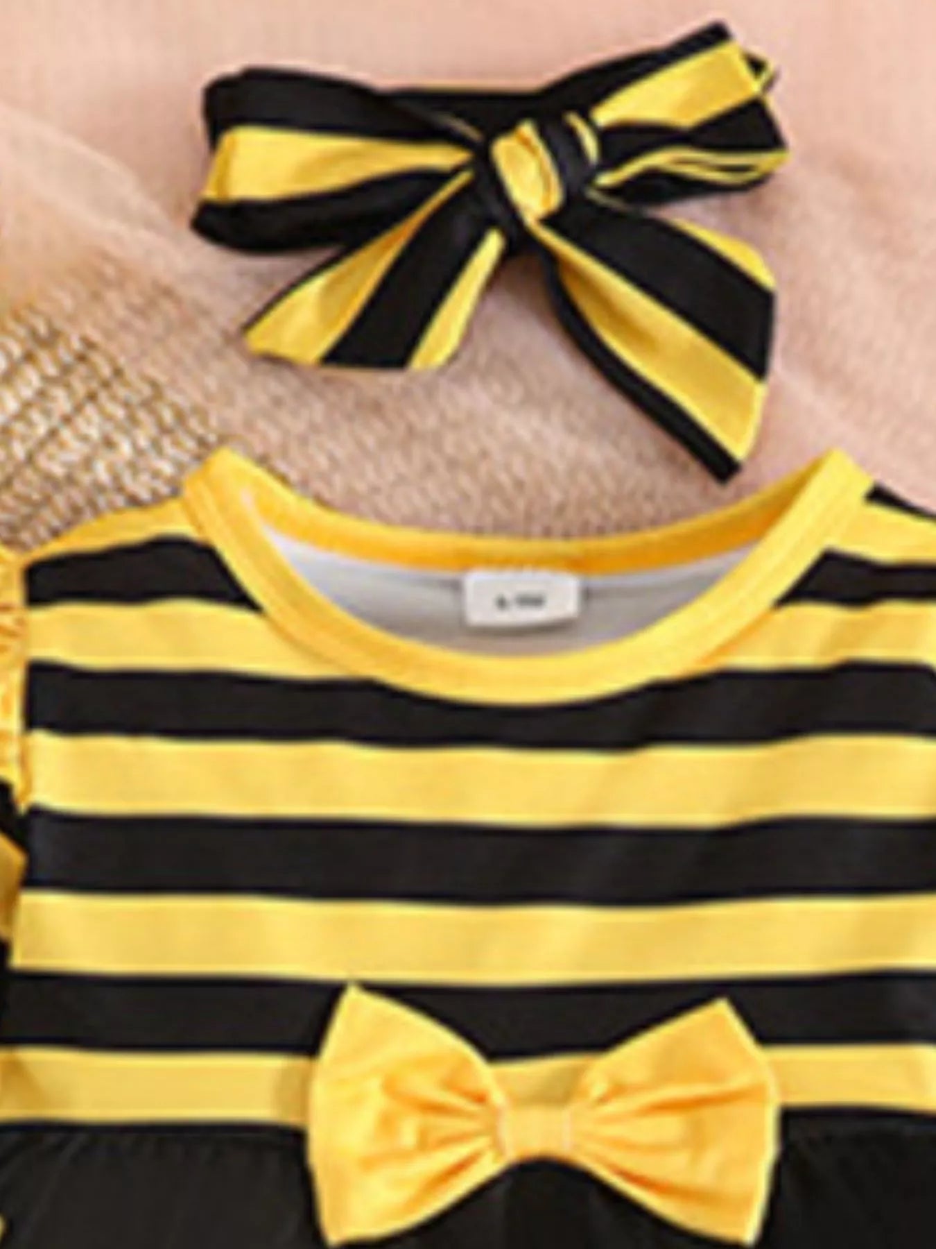 Children's Ladybug Print Ruffle Trim Top and Pants Set by Trendsi