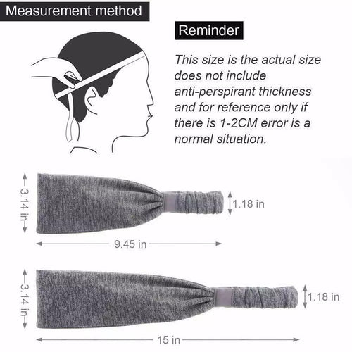 5 Pack Beister Sports Headbands For Men & Women Wicking Sweatbands, Elastic Non Slip Sweat Bands Athletic Workout Fashion Wide Hair Bands For Running Cycling Basketball Yoga