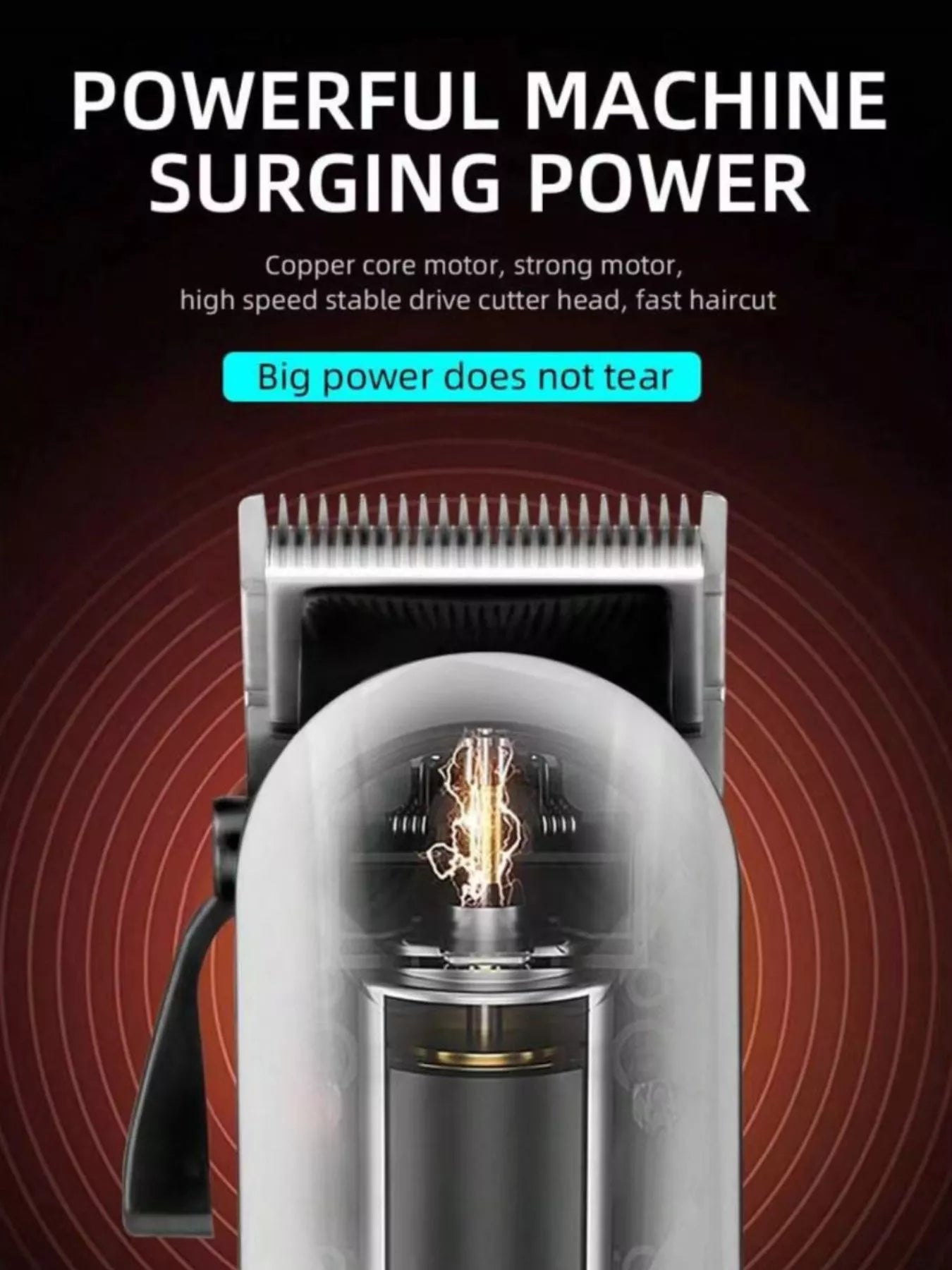 Cordless Hair Clipper with LED Display by Trendsi