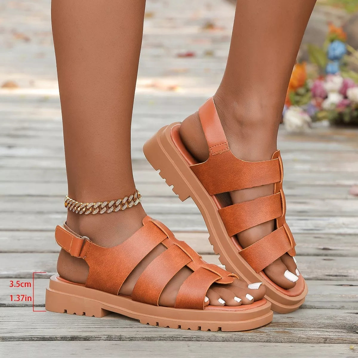 Open Toe Platform Sandals by Trendsi