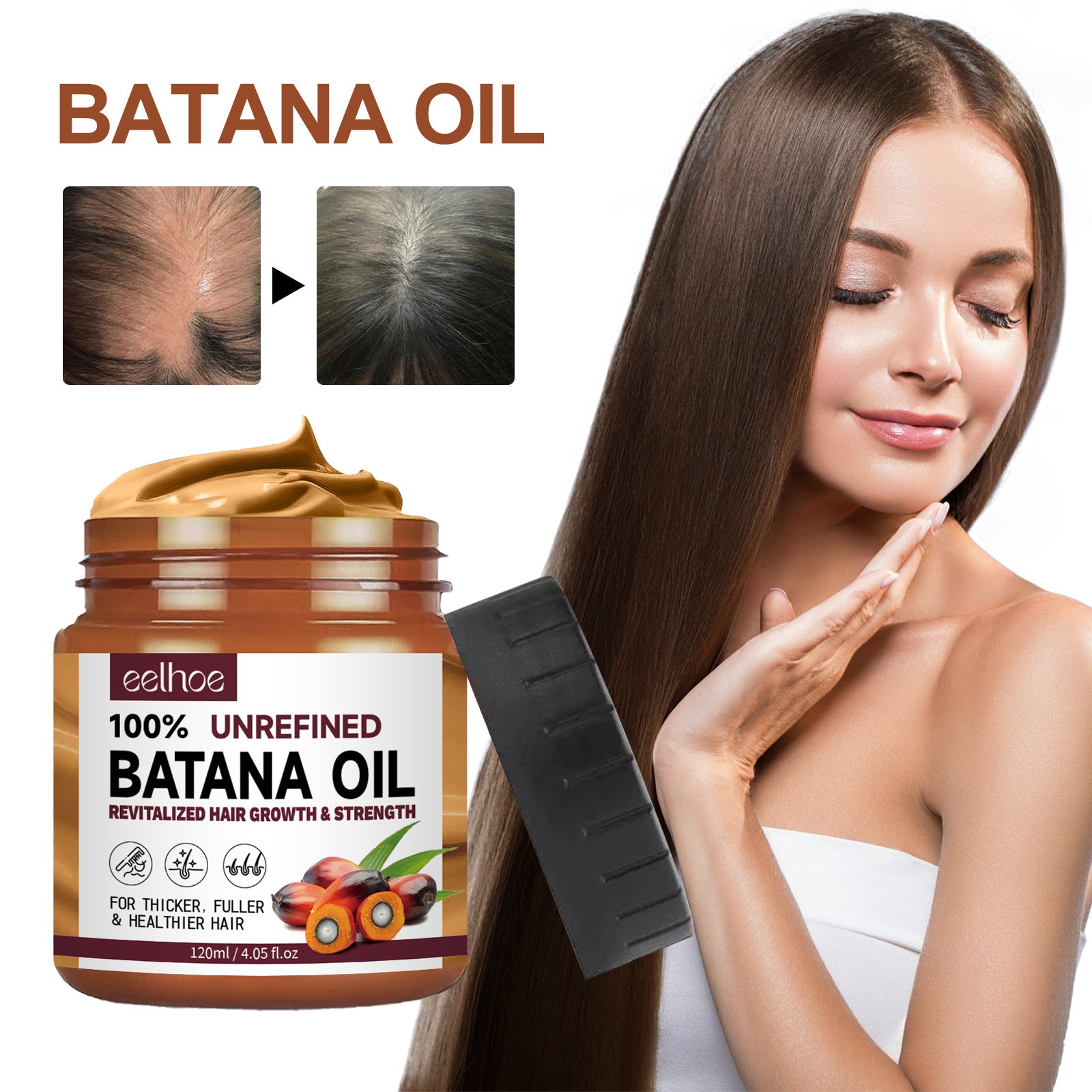 EELHOE Batana Oil Conditioner Moisturizes, Repairs, Strengthens Hair Roots, Prevents Supple, Dense Hair, And Solidifies And Fluffy Hair by DC-THE CEO
