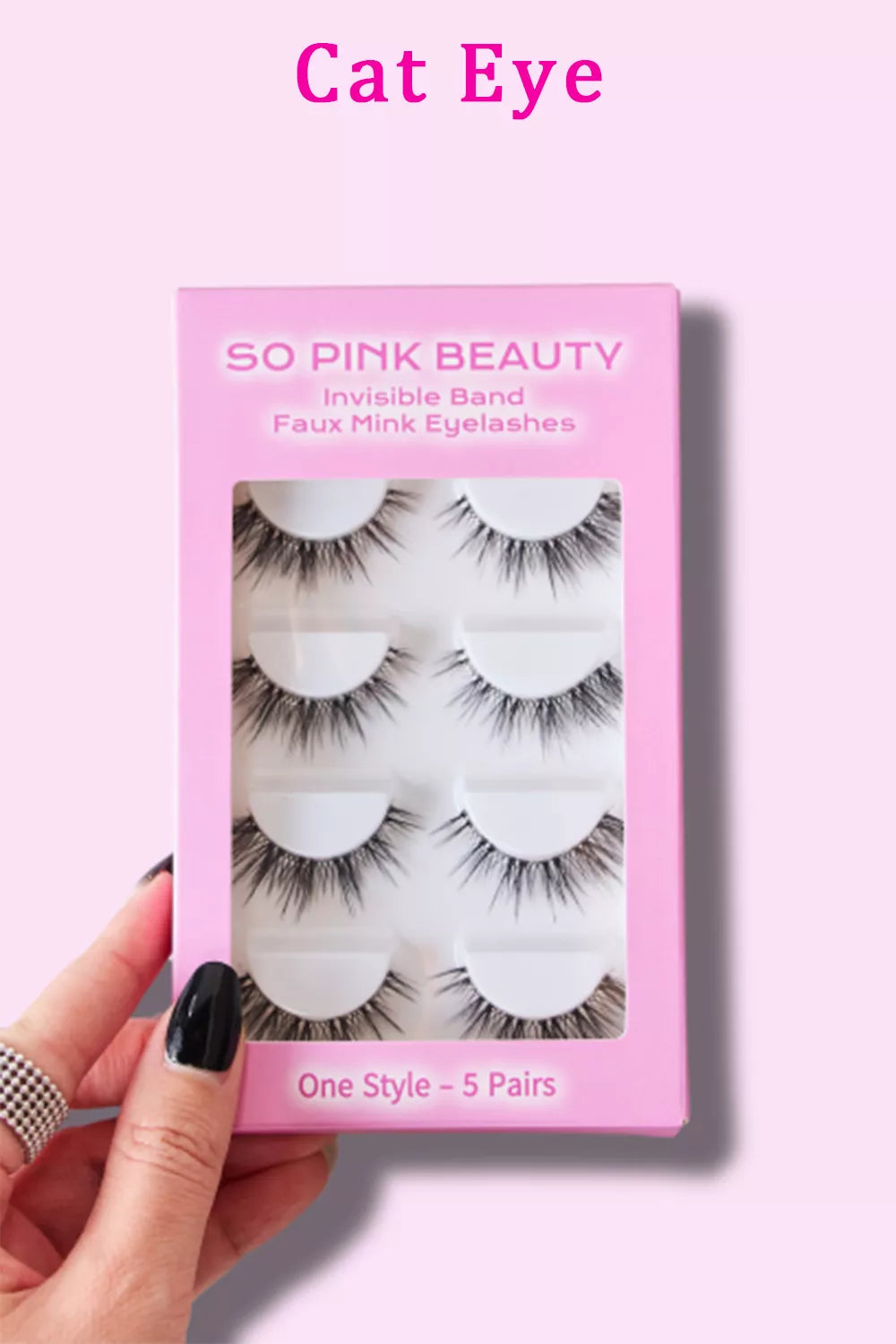 SO PINK BEAUTY Faux Mink Eyelashes 5 Pairs by Trendsi