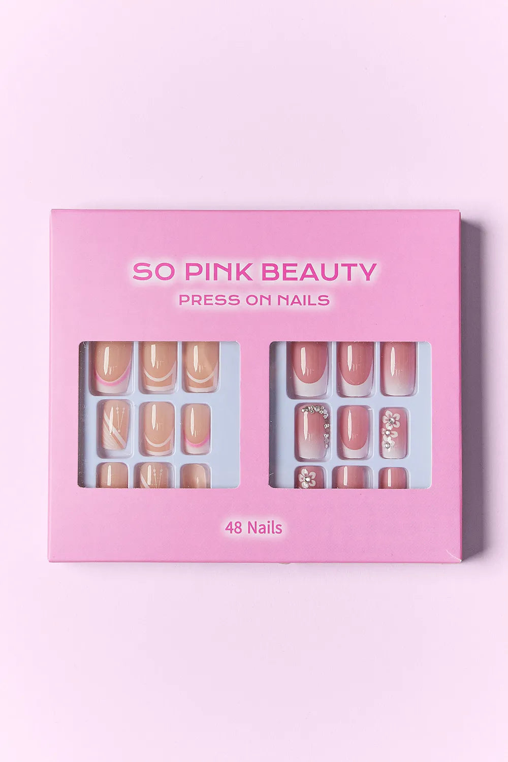 SO PINK BEAUTY Press On Nails 2 Packs by Trendsi