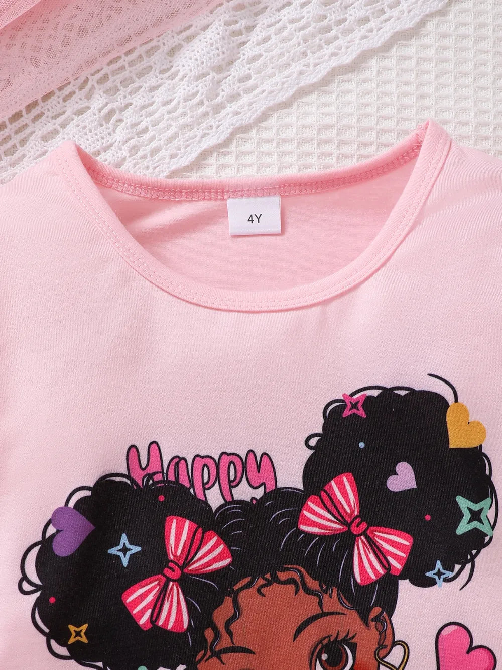 Children's Cartoon Graphic Top and Pants Set by Trendsi
