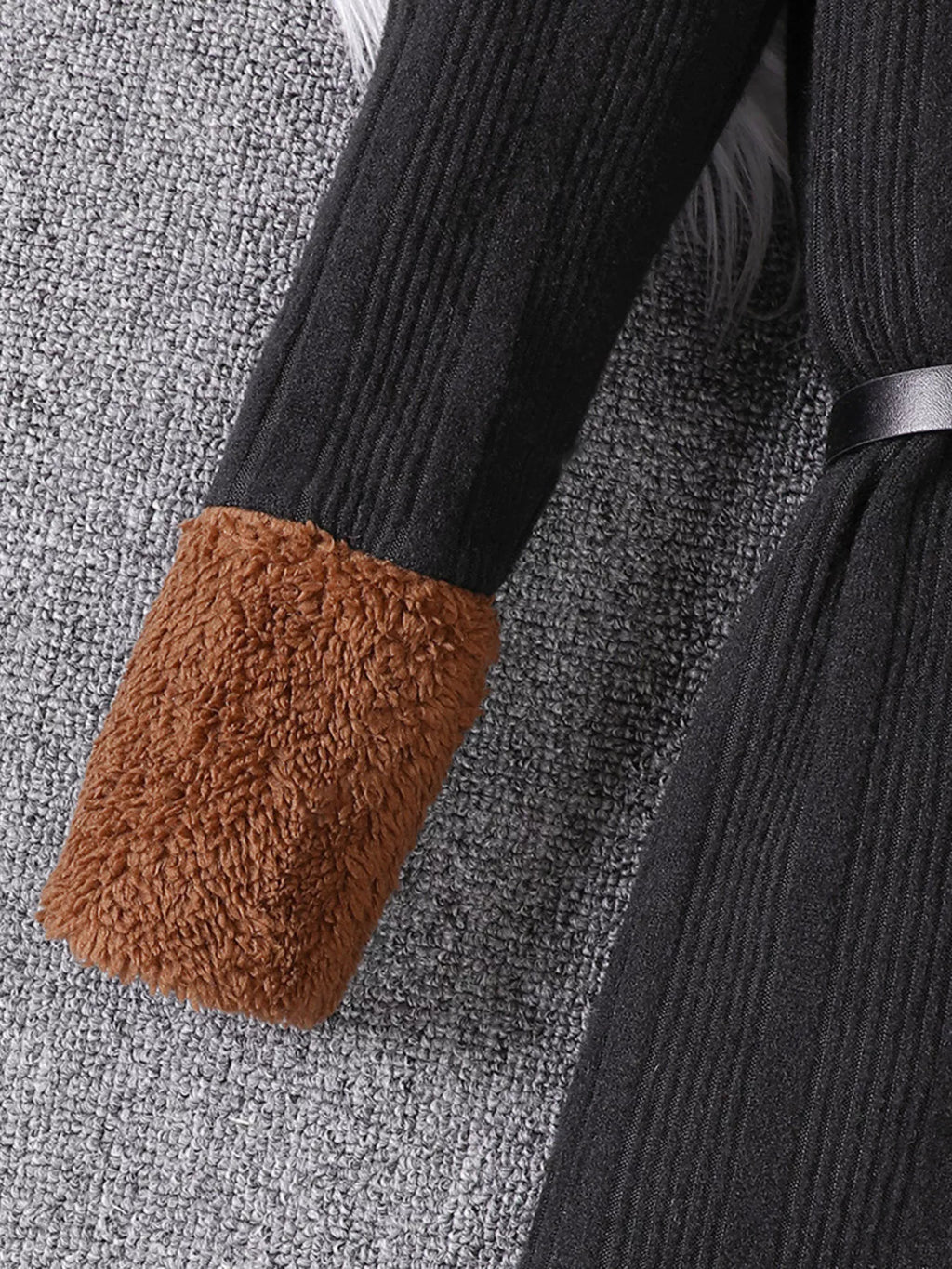 Children's Ribbed Knit Long Sleeve Dress by Trendsi