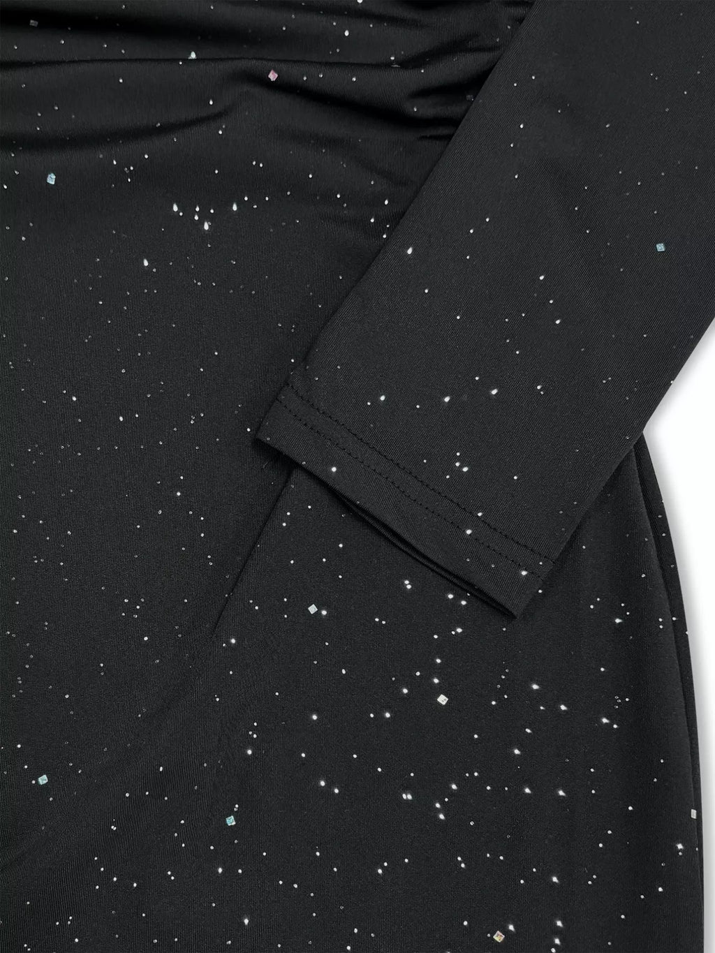 Off-Shoulder Glitter Evening Maxi Dress by Trendsi