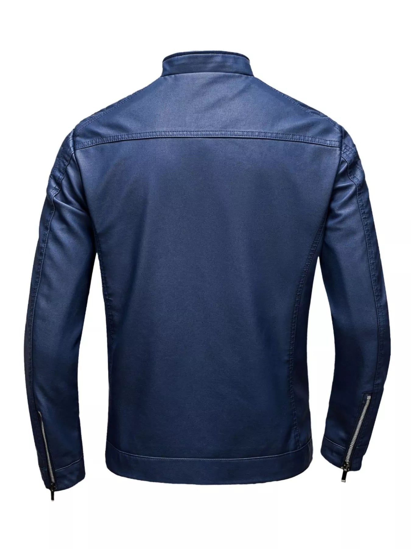 Men's Plus Size Zip Up Long Sleeve Jacket by Trendsi