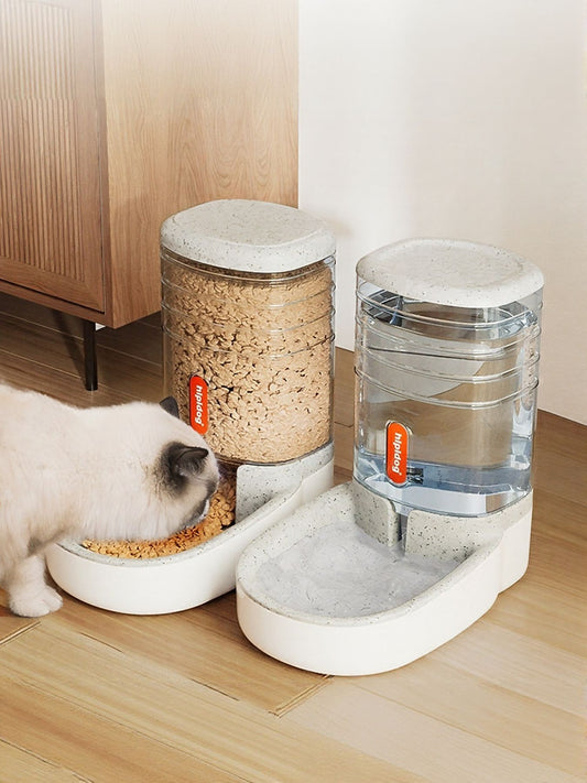 Automatic Pet Food and Water Dispenser Set by Trendsi