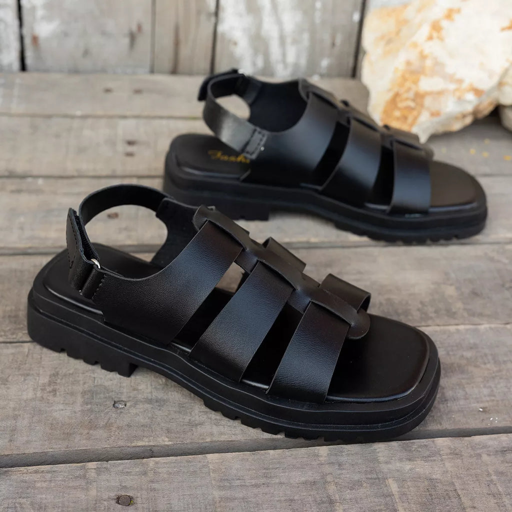 Open Toe Platform Sandals by Trendsi