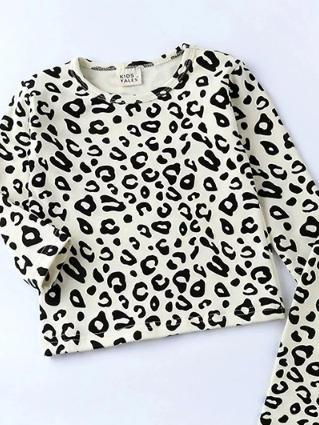 Children's Leopard Print Long Sleeve Top and Pants Set by Trendsi