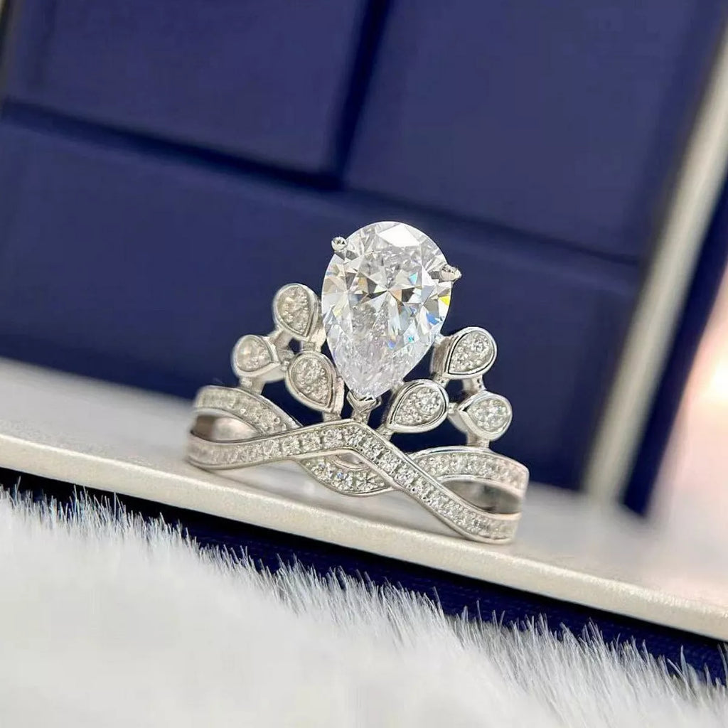 2 Carat Moissanite 925 Sterling Silver Ring by Trendsi