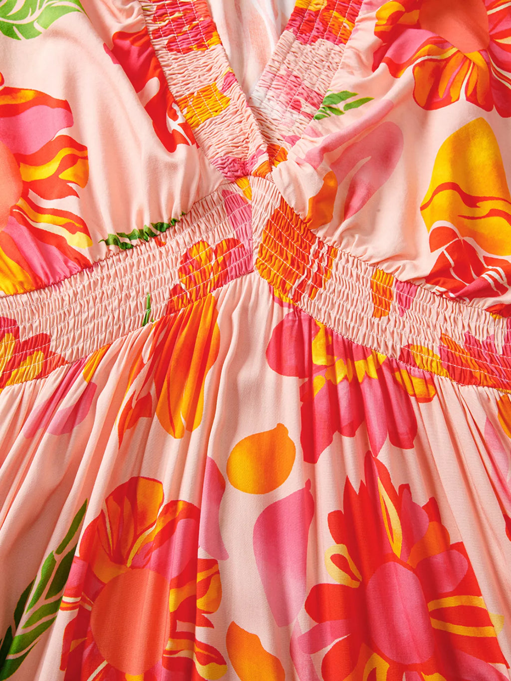 Smocked Floral Long Sleeve Maxi Dress by Trendsi