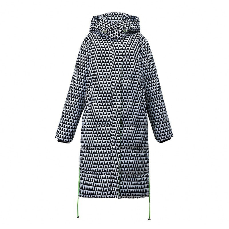 Plaid Down Cotton-padded Coat For Women Houndstooth by DC-THE CEO