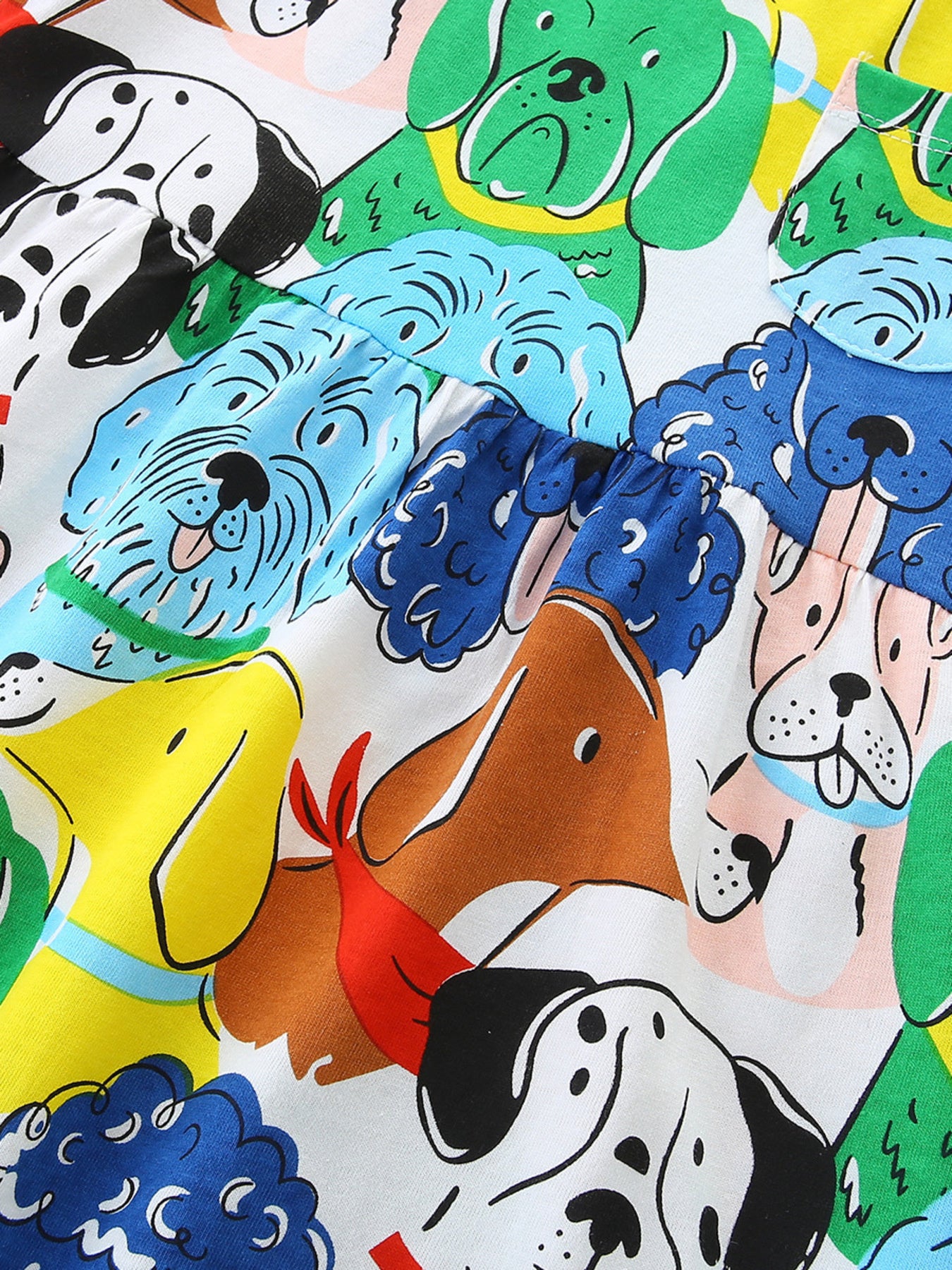 Children's Cartoon Dog Print Casual Dress by Trendsi
