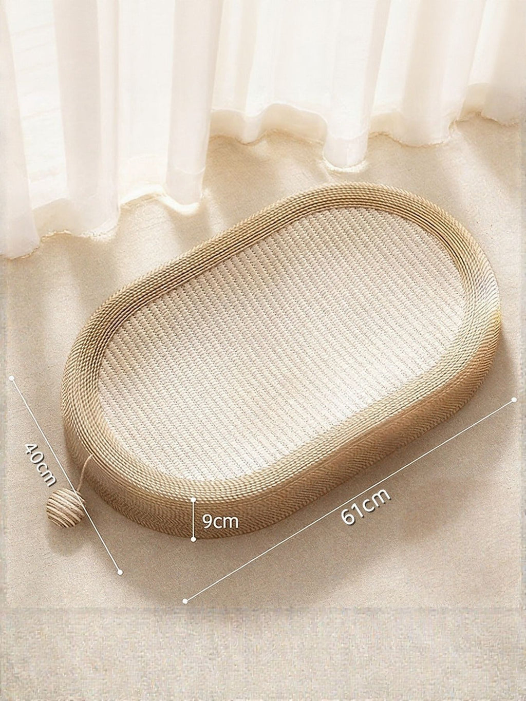 Oval Cat Scratching Bed by Trendsi