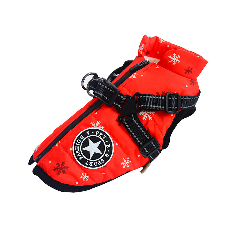 Dog Clothes Chest Back Integrated Cotton Vest Pet Cotton Clothes Winter Clothes by DC-THE CEO