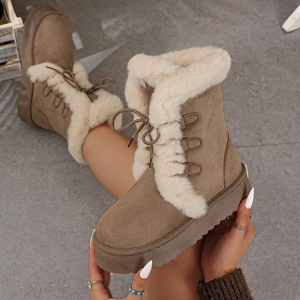 Round Toe Platform Boots by Trendsi
