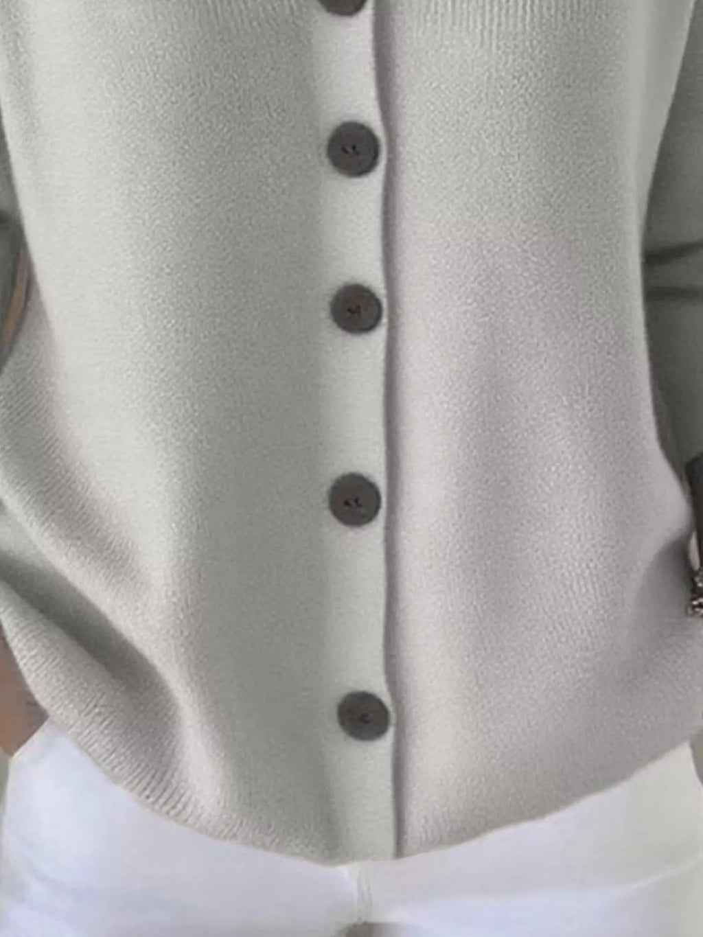 Full Size Hooded Button-Front Soft Knit Cardigan Plus Size by Trendsi
