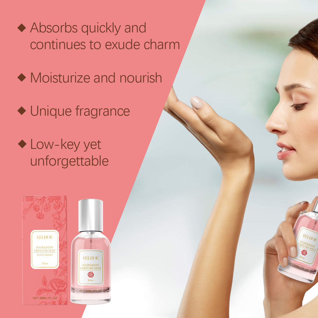 EELHOE Rose Body Hair Eau De Parfum Spray Fresh And Elegant With Fragrance And Charm Perfume Spray by DC-THE CEO