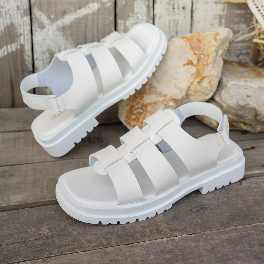 Open Toe Platform Sandals by Trendsi