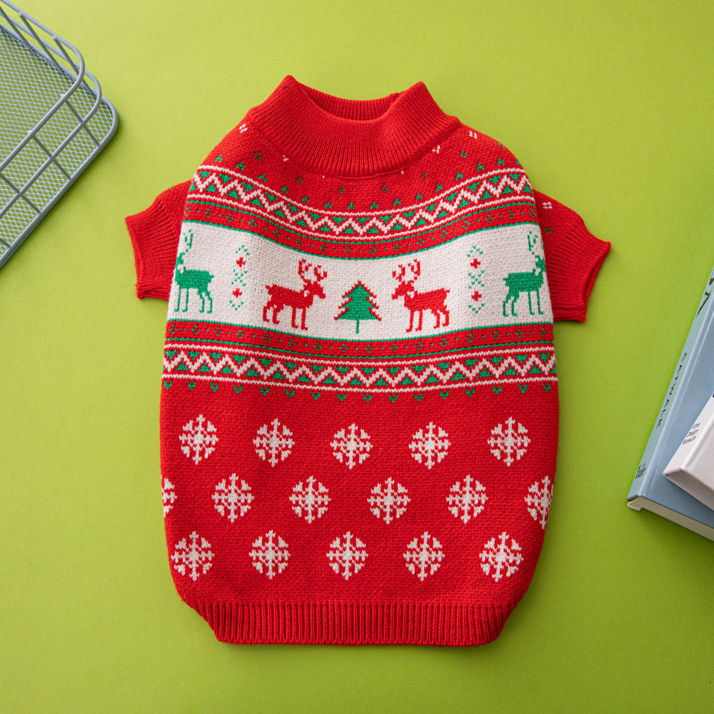 Christmas Tree Elk Christmas Dog Sweater by DC-THE CEO