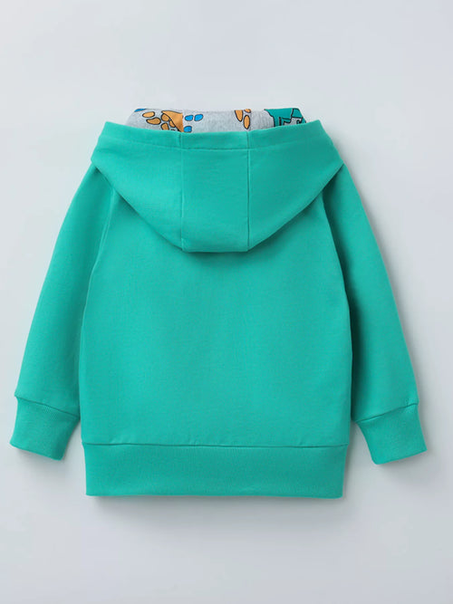 Children's Cartoon Construction Vehicle Zip-Up Hoodie by Trendsi